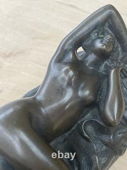 Ancienne sculpture statue en bronze signé Pradier femme nue