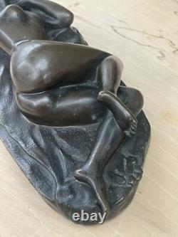 Ancienne sculpture statue en bronze signé Pradier femme nue
