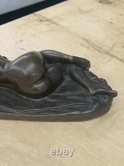 Ancienne sculpture statue en bronze signé Pradier femme nue