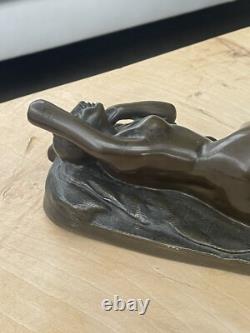 Ancienne sculpture statue en bronze signé Pradier femme nue