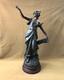 Ancienne Sculpture / Statue En Régule Patiné Bronze La Gloire Par Geo Maxim 54cm