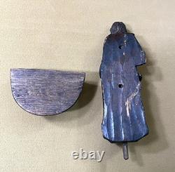 Ancienne sculpture / statue religieuse en bois figurant la VIERGE MARIE 23,5 cm