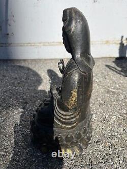 Ancienne statue De Guanyin Bouddha chinoise bronze Old Chinese Antique Asiatique