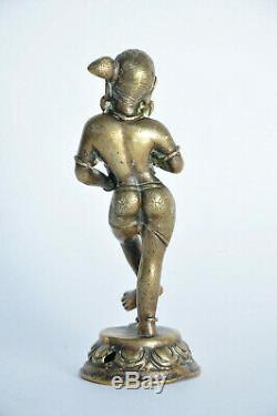 Ancienne statue Inde Bronze XIX Antique India Hindou sculpture Indian brass