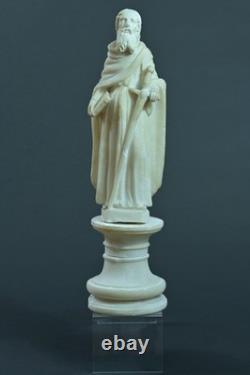 Ancienne statue Saint Paul XVIe albâtre sculpture religieuse Renaissance épée