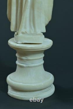 Ancienne statue Saint Paul XVIe albâtre sculpture religieuse Renaissance épée