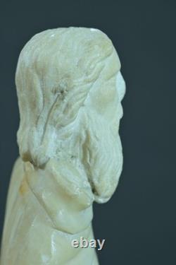 Ancienne statue Saint Paul XVIe albâtre sculpture religieuse Renaissance épée