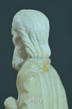 Ancienne statue Saint Paul XVIe albâtre sculpture religieuse Renaissance épée