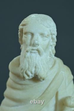 Ancienne statue Saint Paul XVIe albâtre sculpture religieuse Renaissance épée