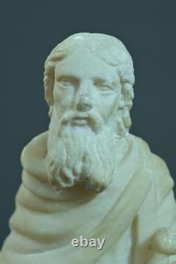 Ancienne statue Saint Paul XVIe albâtre sculpture religieuse Renaissance épée