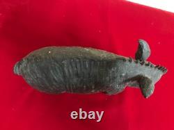 Ancienne statue animalière mâle cochon sculpture laiton bronze vintage déco