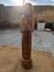 Ancienne Statue Bois Sculpté Femme Fille Bois Massif Sculpture Bois