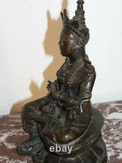 Ancienne statue bouddha chine china Tibet birman bronze metal