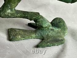 Ancienne statue bronze Couleur Vert Cheval volant ou cheval volant au galop