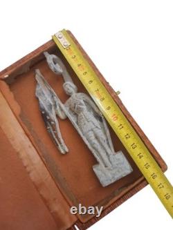 Ancienne statue bronze Jeanne d'Arc vintage, sculpture rétro pour collectionneur