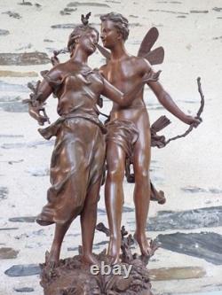 Ancienne statue d' ERNEST RANCOULET La fleur et le papillon 1900 Victor Hugo