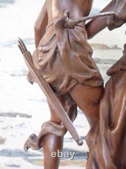 Ancienne statue d' ERNEST RANCOULET La fleur et le papillon 1900 Victor Hugo