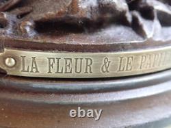 Ancienne statue d' ERNEST RANCOULET La fleur et le papillon 1900 Victor Hugo