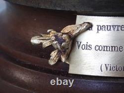 Ancienne statue d' ERNEST RANCOULET La fleur et le papillon 1900 Victor Hugo