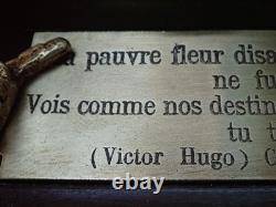 Ancienne statue d' ERNEST RANCOULET La fleur et le papillon 1900 Victor Hugo