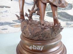 Ancienne statue d' ERNEST RANCOULET La fleur et le papillon 1900 Victor Hugo