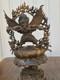 Ancienne Statue De Garuda Bronze Dor&eacute; Et Polychrome Tibet Ou N&eacute;pal Xixe 26cm