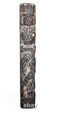 Ancienne statue de dame musicienne 13 art du temple hindou sculpture en bois