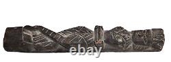 Ancienne statue de dame musicienne 13 art du temple hindou sculpture en bois