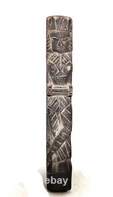 Ancienne statue de dame musicienne 13 art du temple hindou sculpture en bois