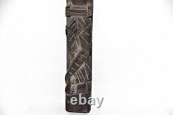Ancienne statue de dame musicienne 13 art du temple hindou sculpture en bois