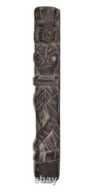 Ancienne statue de dame musicienne 13 art du temple hindou sculpture en bois