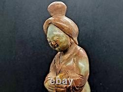 Ancienne statue de jade hetian sculpture représentation geisha artisanat