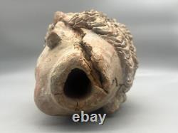 Ancienne statue du Gandhara sculpture tête terre cuite 500 après JC Afghanistan