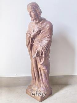 Ancienne statue du Sacré-Cour de Jésus sculpture figurative religieuse cath