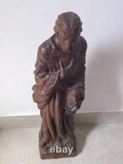 Ancienne statue du Sacré-Cour de Jésus sculpture figurative religieuse cath