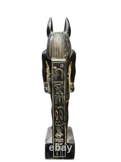 Ancienne statue égyptienne antique Anubis dieu de la mort sculpture pharaoniq