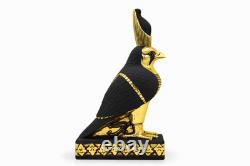 Ancienne statue égyptienne antique faucon Horus sculpture dieu du ciel art en