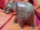 Ancienne Statue éléphant En Marbre Rouge Vert Sculpture Inde Asie Fait Main T