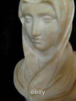 Ancienne statue en albâtre vierge d'après Donatello fin XIXème début XXème