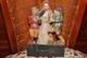 Ancienne Statue En Bois Polychrome Sculptée De Ste Apolline Et De 2 Bourreaux