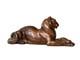 Ancienne Statue En Bronze Couch&eacute;e Reposant Lionne Panth&egrave;re Unique