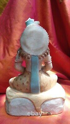 Ancienne statue en marbre de Shiva sculpture de temple fait main Inde dieu hi