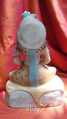 Ancienne statue en marbre de Shiva sculpture de temple fait main Inde dieu hi