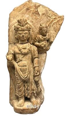 Ancienne statue en terre cuite du Gandhara Pakistan, sculpture murale du Gand