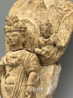 Ancienne statue en terre cuite du Gandhara Pakistan, sculpture murale du Gand