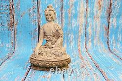 Ancienne statue/figurine/sculpture assise Lord Buddha fabriquée en résine