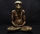 Ancienne Statue Japonaise Yokai Kappa Laiton Sculpture M&eacute;ditation Zen Okimono