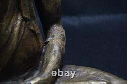Ancienne statue japonaise Yokai KAPPA laiton sculpture méditation zen okimono