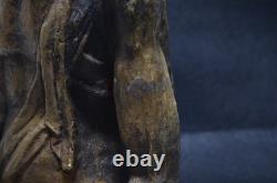Ancienne statue japonaise Yokai KAPPA laiton sculpture méditation zen okimono