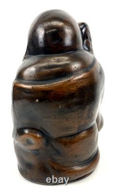 Ancienne statue japonaise en métal hotei sculpture figurine décorative